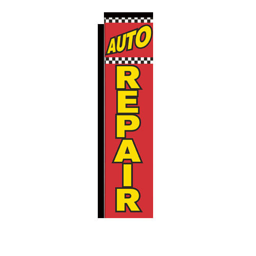 auto repair rectangle flag