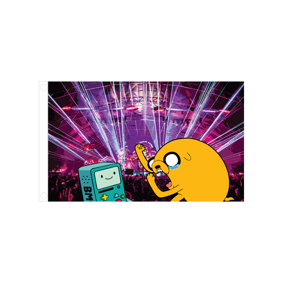 Jake the Dog & BMO Adventure Time Meme 3x5 Flag