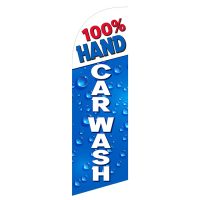 Small 100 Percent Hand Wash Feather Flag