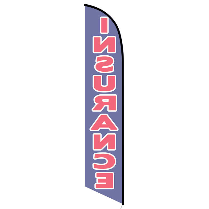 Insurance blue feather flag