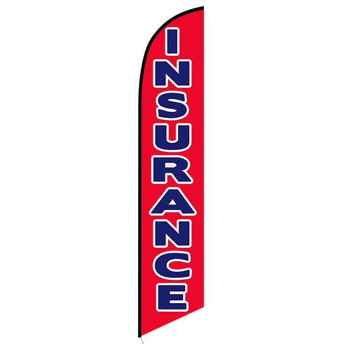 Insurance red feather flag