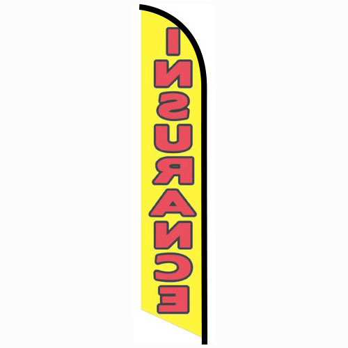 Insurance yellow feather flag