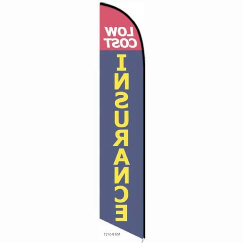 Low cost insurance banner flag
