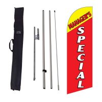 Managers Special red 6ft Feather Flag