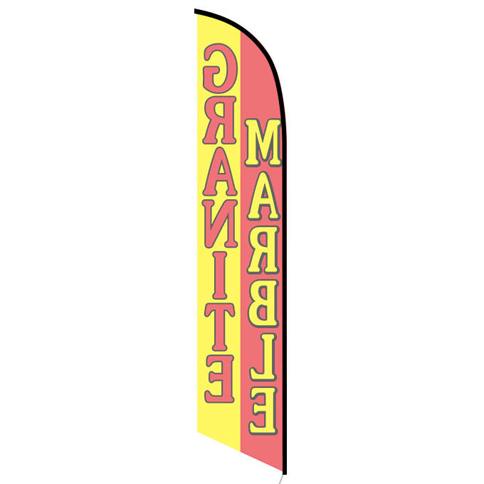 Marble Granite feather flag