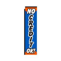 No Credit Ok rectangle flag