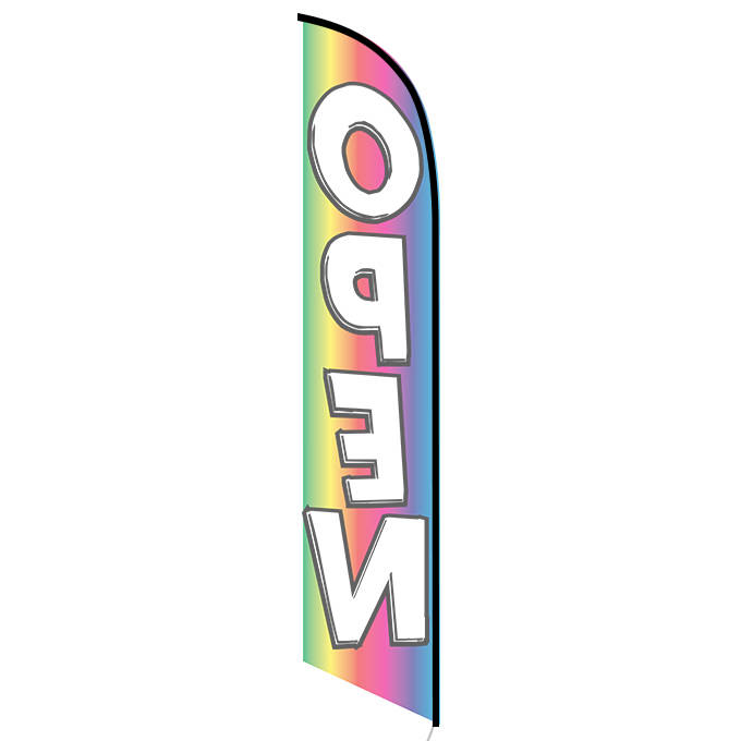 Open (rainbow) Feather Flag - Image 2