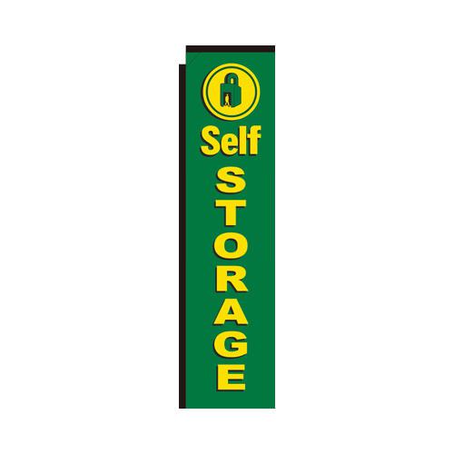 Self Storage green Rectangle Flag