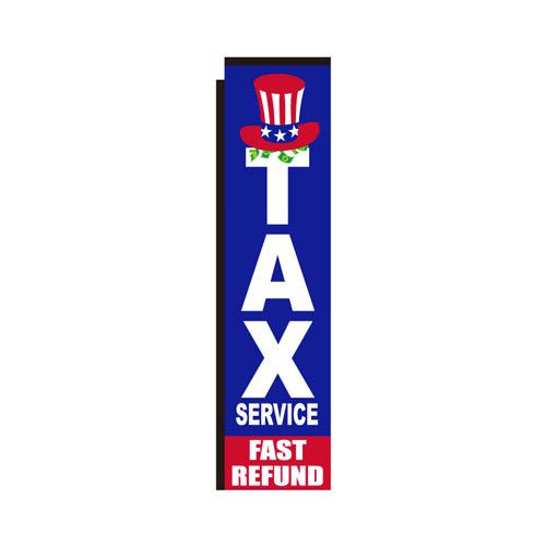 Tax Service Fast Refund rectangle flag