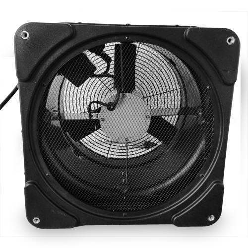 Air dancer blower bottom view of tire locations.