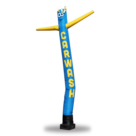 car wash blue inflatable tube man