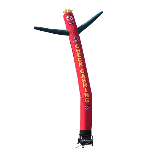 Check Cashing Inflatable Tube Man - Outdoor air powered dancer puppet