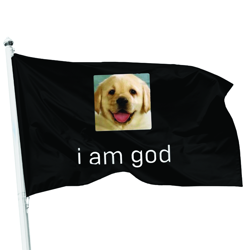 i am god mockup 3x5 flag