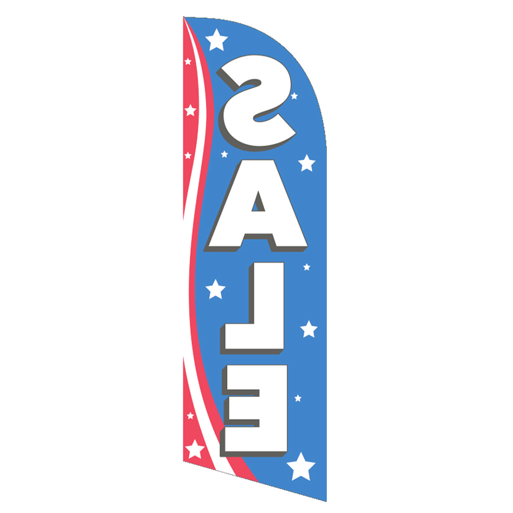 Small Blue Sale Patriotic Feather Flag - Image 2